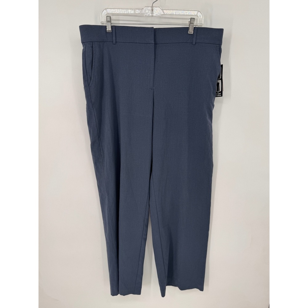 Kim Rogers Straight Leg Pants Women 18 Blue NWT No Gap Waistband Bi-Stretch